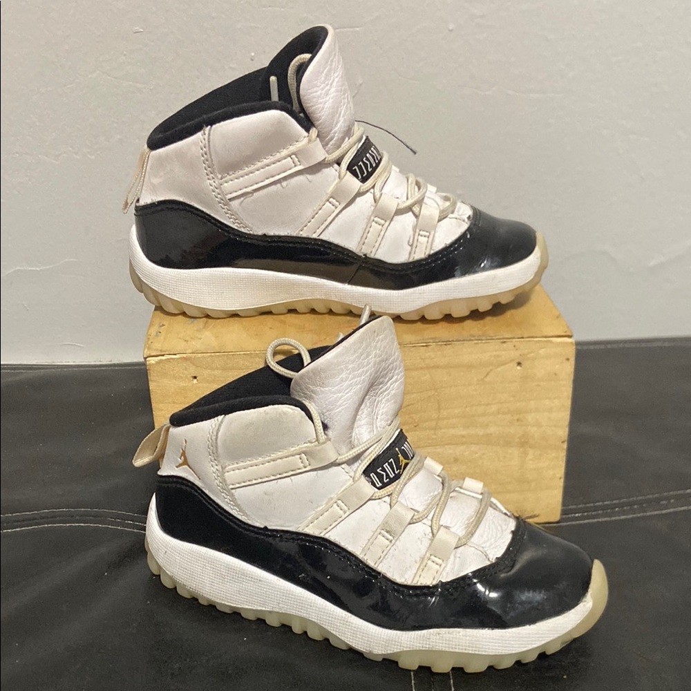 Jordan Kids Black and White Sneakers